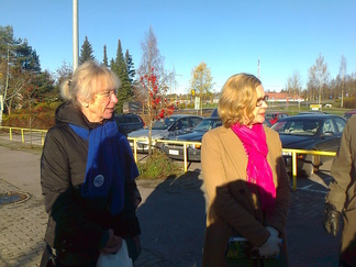 Pj. Liisa Löfman ja ministeri Paula Risikko syksy 2012