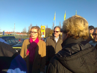 Sosiaali- ja terveysministeri Paula Risikko, kaupunginjohtaja Kalle Mäkelä , Tuula Talonen syksy 2012